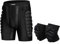 Lixada Gepolsterte 3D-Shorts, stoßabsorbierende und langlebige Schutz-Shorts für Skateboard, Snowboard, Skaten, Skifahren (gepolsterte Shorts + Knieschoner, XXL)