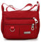 TDEOK Damen-Mode Crossbody-Tasche wasserdichte Polyamon-Umhängetasche Reißverschluss Taschen Anhänger (Red, One Size)