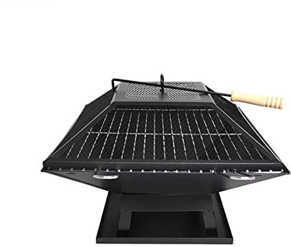 CRBUDY Holzkohlegrill, tragbarer Grill aus Edelstahl, Räuchergrill für Camping, Terrasse, Hinterhof, Garten und überall zum Kochen im Freien
