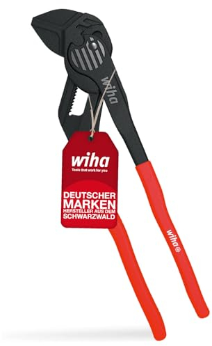 Wiha Zangenschlüssel Classic I Spannweite bis 46 mm I 10-fache Kraftverstärkung I Zangenschlüssel glatt I Selbsthemmung ab Spannweite 17 mm (29759)