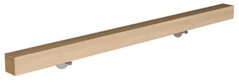 Handläufe Für Treppen Innen Handlauf Massivholz Holzhandlauf mit Edelstahlhalter Rutschfestes Sicherheitsgeländer Treppengeländer Geländer Treppe Wandhandlauf für Kinder (160CM)