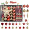 Weihnachtskugeln Rot Gold 88 Stück Christbaumkugeln für Weihnachten – Bruchsichere Weihnachtsbaumkugeln aus Plastik für Weihnachtsbäume und Festliche Deko – Ideal für Baum, Tischdeko und DIY