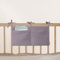 Babybett Aufbewahrungstasche aus 100% Baumwolle Musselin, für das Beistellbett, Babybett, Kinderbett. Ideal zum Verstauen von Windeln, Schnullern (Plum)