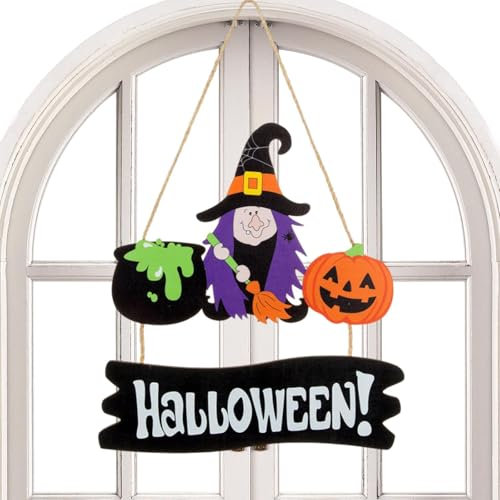 Targhetta in legno per Halloween, cartello di Halloween, decorazione in legno per albero, decorazione 'albero, ciondolo di Halloween, regalo per feste per albero del soggiorno