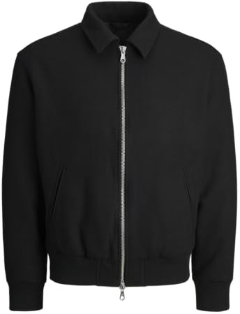 JACK & JONES Herren Jcocover Bomber Jacket, Black, m
