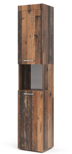 Vicco Badschrank Luna, Badezimmerhochschrank, Oldstyle, 37 x 190 cm