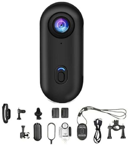 Gosnap Camera, Gosnap - Thumb Camera, Gosnap Daumenkamera, Mini Action Cam, 1080P Taschen-Daumenkamera, Kleine Action-Kamera wasserdicht, 170° Weitwinkel Actionkamera, Outdoor Sport Kamera (Schwarz)