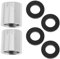 SG Store Lot de 2 Raccords de Douche à Filetage Femelle G1/2 X G1/2 Pouces avec Rondelles Adaptés Aux Bras de Douche Pommeau de Douche Inverseur