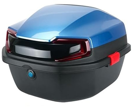 Aptliton Motorbike Top Box Moped Box Tour Tail Case Top Box for Motorcycle Trunk with Lock for Storage Helmet, Luggage Case for Motorcycle Scooter Moped
