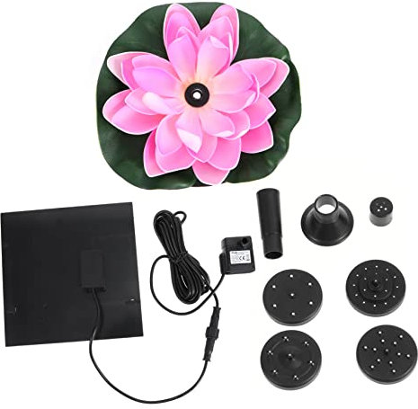 Vaguelly Solar Lotus Fountain Pumpe Merkmale Solar- Teich Besonderheit Im Freien Für Wasserbrunnen Im Garten Wasserfontäne Solarpanel-brunnen Solarbrunnen Eva Colorful