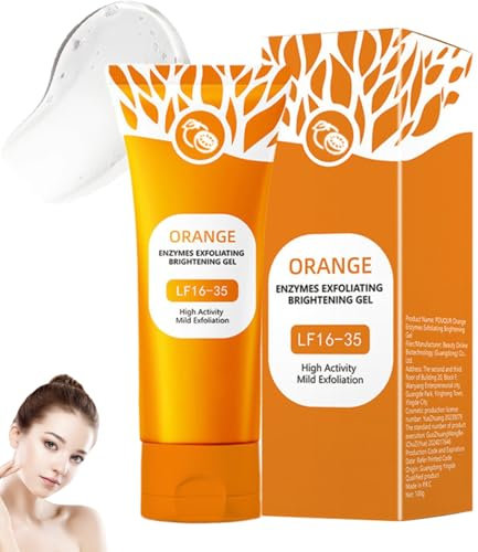 Orange Enzymes Exfoliating Gel, Orange Enzym Peeling Gesicht, Orange Face Exfoliator Scrub für Gesicht Körper, Tiefenreinigendes und feuchtigkeitsspendendes Scrubber für alle Hauttypen (1PC, 50g)