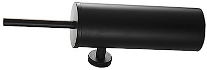 KICHOUSE Toilet Brush Set Sturdy Brush Holder Wall Mount Rustproof Black for Bathroom Cleaning