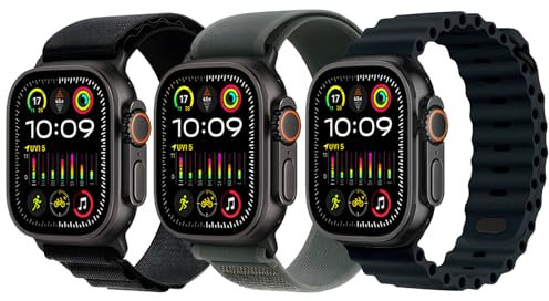 CSLKDDS 3 Stück Armband Kompatibel mit Apple Watch 49mm 46mm 45mm 44mm, Trail Loop/Alpine Loop/Ocean Armband, Nylon Sport Ersatzarmband für iWatch Ultra 2/1 SE Series 10 9 8 7 6 5 4 3 2 1