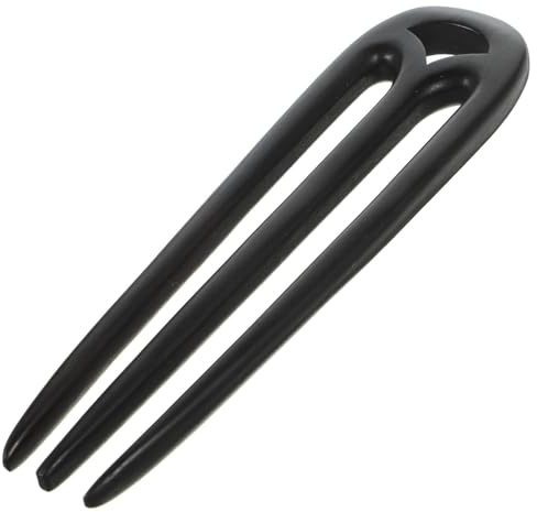 PACKOVE Vintage Chinese Style Sandalwood Hair Fork Hairpin 3-prong Wooden Hair Stick Bun Holder