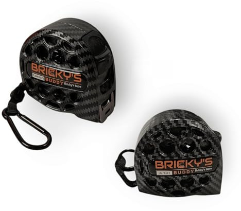 Bricky’s Buddy Brick Tape Measure Set – 7.5m & 5m Gauged Brick and Block Tape Measures for UK Bricklaying, Stainless Steel Blade, ABS Casing, Water Resistant Builder Measuring Tools (2 Pack)