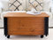 Uncle Joe´s Couchtisch XL hell Truhentisch Truhe im Vintage Shabby chic Style aus Massiv-Holz in braun mit Stauraum und Deckel Holzkiste Beistelltisch Landhaus Wohnzimmertisch Holztisch nussbaum