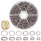 PandaHall Elite 1120 Stk 304 Edelstahl Split Ringe Double Loop Jump Ring Außendurchmesser 5-8mm 1 Box für Schmuck machen