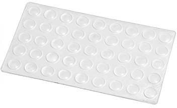 50 x 10mm Clear Kitchen Cabinet Door Buffer Pads Catch, Protector, Soft Close Stop Dots