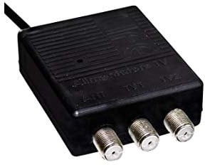 Alimentatore per Tv Switching 2 Uscite 1 Ingresso Antenna Connettori F 12V 400mA