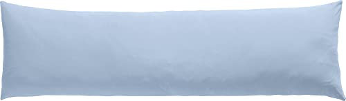 Erwin Müller Seitenschläferkissenbezug Single-Jersey Murnau - hellblau Größe 40x140 - bügelfrei, strapazierstark, elastisch, mit Reißverschluss