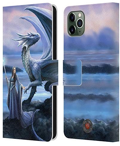 Head Case Designs Offizielle Anne Stokes Neue Horizonte Drachen Freudenschaft Leder-Wallet-Hülle Kompatibel mit Apple iPhone 11 Pro Max