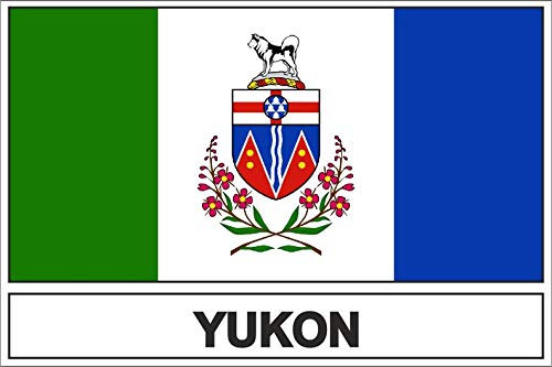 Akachafactory Sticker Aufkleber Flaggen Flagge Fahne Yukon