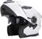 Woljay Klapphelm Integralhelm Rennen Offroad-Helm Motorradhelm (XXL, Glas Weiß)