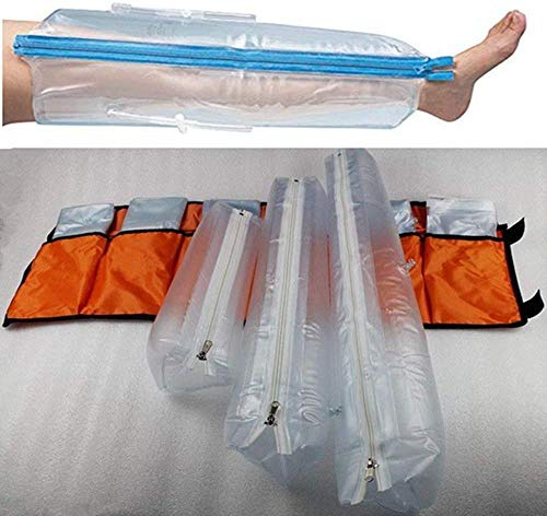 sunshop Erste-Hilfe-Air Splint Kits, aufblasbare Kunststoff-Schiene mit Hand Handgelenk Ellenbogen Halb Arm Voll Arm Fuß Sprunggelenk Halb Beine Ganzbein für Outdoor Notfall - Set aus 6