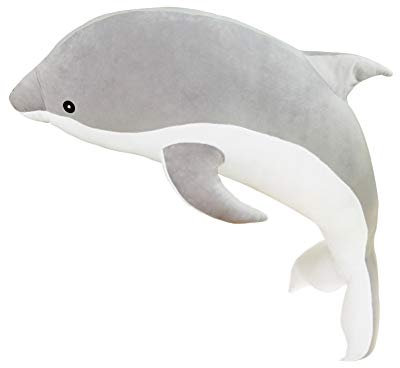 Delphin Plüschtier Niedliche Designpuppe Weich Gefülltes Spielzeug Baumwolltierkissen Plüschtier Kuscheltier Delfin Kissen Plüsch-Stofftier Süße Kissenpuppe Kinderspielzeug Geburtstagsgeschenk 50CM