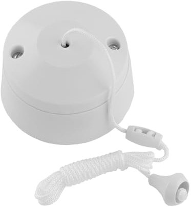 Eurolite PL3212 10A Pull Cord 2 Way Ceiling Switch, White