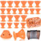 40 Stück Silikon Lockenwickler über Nacht Groß Magie Lockenwickler Haar Lockenwickler ohne Hitze Hair Curler für Lange Kurze Haare (Orange)