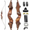 Black Hunter 60 Zoll Recurvebogen 20-60 Lbs Takedown Sportbogen Mit Zubehör Jagd Recurve Für Rechtshänder Anfänger Erwachsene (25LBS)