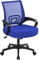 Yaheetech Office Computer Chair Mid Back Adjustable Desk Chair with Lumbar Support Armrest Swivel Rolling for Home Office Study Blue