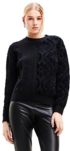 Desigual Women's Pullover_SHASA Sweater, Black, XL