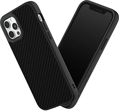 RHINOSHIELD Case kompatibel mit [iPhone 12/12 Pro] | SolidSuit - Stoßdämpfende & schlanke Schutzhülle mit Premium Finish - 3.5 Meter Fallschutz - Austauschbare Kamera-Ringe - Karbonfaser Textur