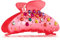 LILIE&WHITE Pinkfarbene Acryl-Haarspangen für Damen. Haarspangen mit Krallen, mittlere Größe, rutschfeste Backen-Haarspangen für Damen. Haarspangen zum Stylen von Haarteilen