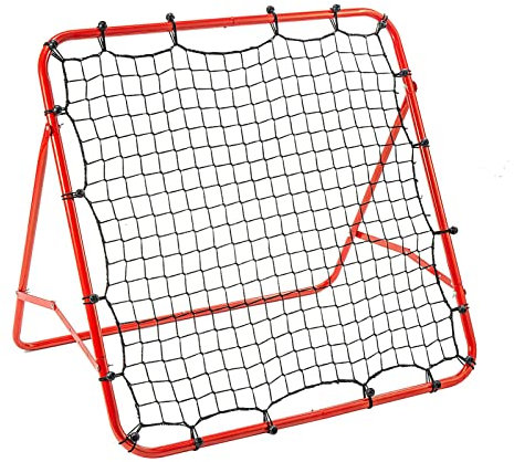 Trintion Fußball Rebound Netz Kinder und Jugendliche Tragbares Prellwand Verstellbar Fußballtor Kicker für Fußball Training 100 x 100cm