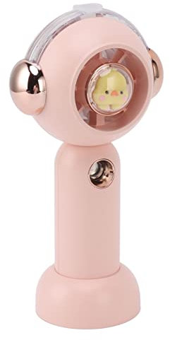 Dpofirs Petit ventilateur de brumisation, fonction d'atomisation, grand volume d'air, ABS, USB, joli petit ventilateur de brumisation de poche, silencieux pour la maison (rose)