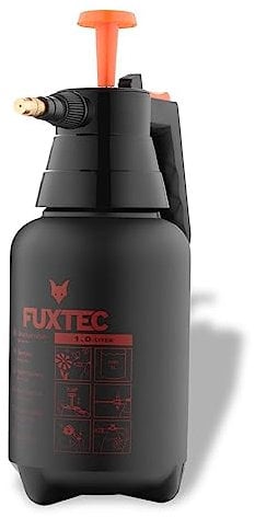 FUXTEC Pulverizador a Presión FX-DS1L, 1 litro, con Bomba, para Trabajos de pulverización, jardinería, fertilización, Control de Malas Hierbas y plagas.
