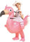 AirSuit® Déguisement Gonflable Flamand Rose pour Enfants | Taille 120 à 150cm | En Polyester très Résistant - Agréable à Porter | Système de Gonflage Inclus | Animal Géant | OriginalCup®