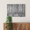 A.S. Création Leinwandbild Wald Birkenwald - Kunstdruck schwarz weiß - 70x50 cm Querformat - moderne Wanddekoration Schlafzimmer Wohnzimmer Küche - Bild auf Keilrahmen