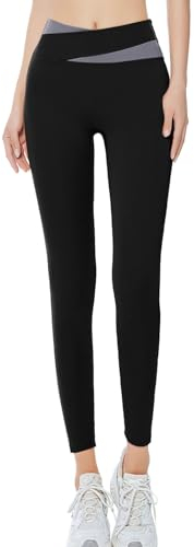 Kanpola Leggings Damen Push Up Yogahose Kreuzen Figurformende Leggins High Waist Blickdicht Gym Sporthose Slim Fit Angenehm Weiche Elastische Fitness Laufhose