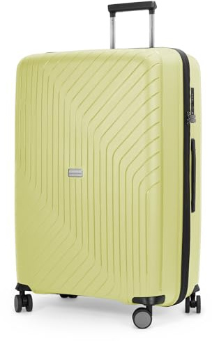 Hauptstadtkoffer TXL Großer Hartschalenkoffer 76 cm, TSA Schloss, Reisekoffer aus Polypropylen, 4 Doppelrollen Trolley, extra leicht 3,4 kg, Volumenerweiterung, Koffer 120L, Lime