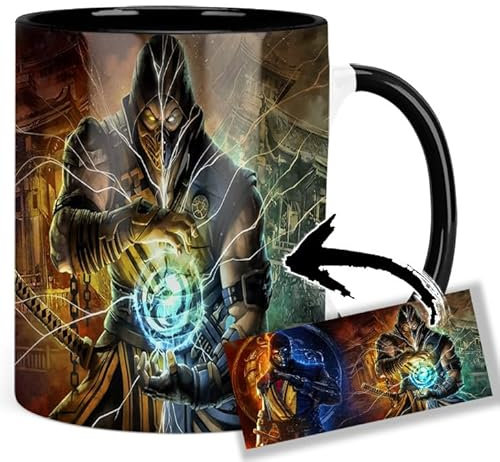 Mortal Kombat Scorpion Vs Sub Zero B Tasse Innen & Henkel Schwarz Keramikbecher Mug
