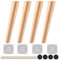 ZOFUN Lot de 4 pieds de meubles en bois de 30 cm - Avec plaques de montage et vis - Pour canapé, lit, armoire, canapé, chaise