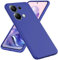 YSONCHAN Coque Bumper pour Xiaomi Poco M6 Pro 4G/Redmi Note 13 Pro 4G, Étui de Protection Anti-Traces de Doigts, Housse Souple de Téléphone Antichoc et Facile à Nettoyer. Bleu