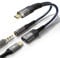 KiwiBird USB C to 3.5mm Jack and Charger Adapter, USB Type C 3.5mm Headphone Jack Audio Adapter PD 100W Fast Charging, Compatible with iPhone 16 15 Plus Pro Max iPad Macbook Galaxy S25 S24 Microphone