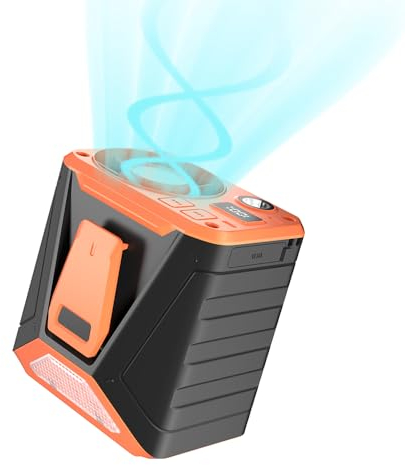 OBEST Waist Clip Fan Portable Clip, 3000mah Waist Fan with Light 3 Speeds Mini Waist Hanging, 3 In 1 Portable Waist Fan & Belt Shirt Fans, Usb Mobile Charging With Flashlight Emer