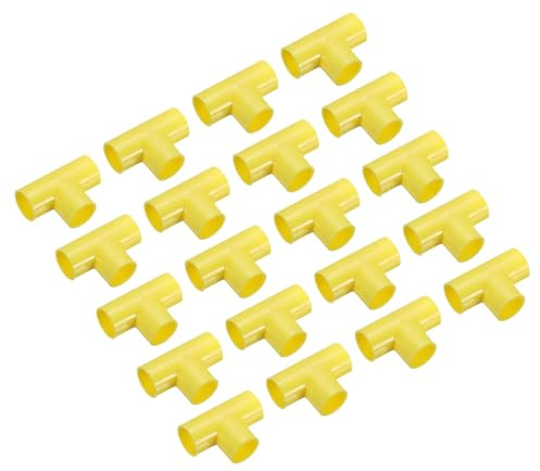 QUARKZMAN 20 Stück PVC Rohrverbinder T-förmige Kupplung Weiß 16 mm 3-Wege | Verbindungsstück, Für Garten Elektroinstallation