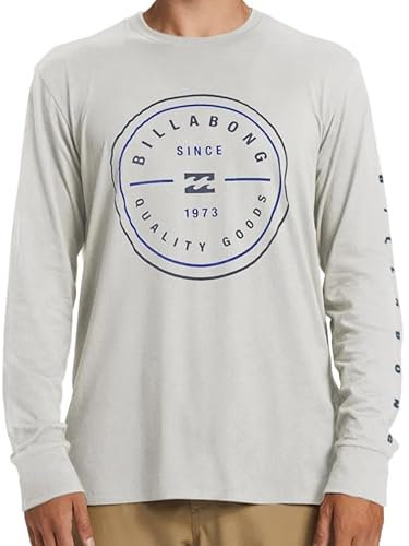 Billabong Big and Tall Long Sleeve T Shirts for Men - Cotton Graphic Tee Shirts, Off-white, 4X Tall